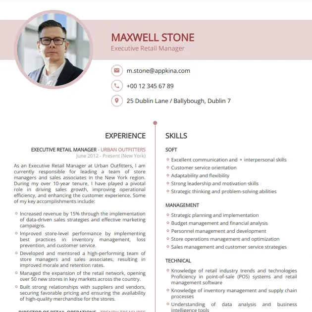 Maxwell Stone - Executive Retail Manager