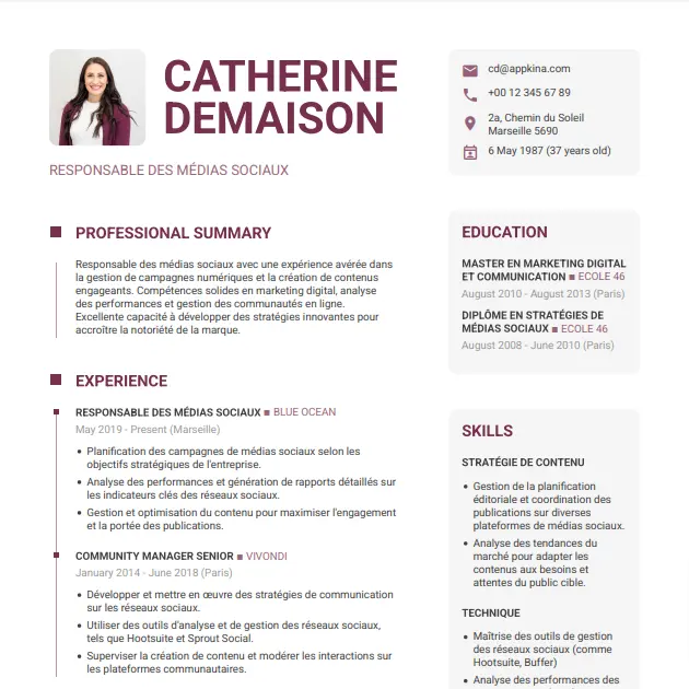 Catherine Demaison - Responsable des médias sociaux
